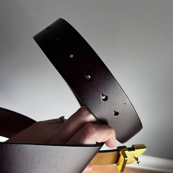 Men's Brown Belt Gold V Clasp - Picture 6 of 10